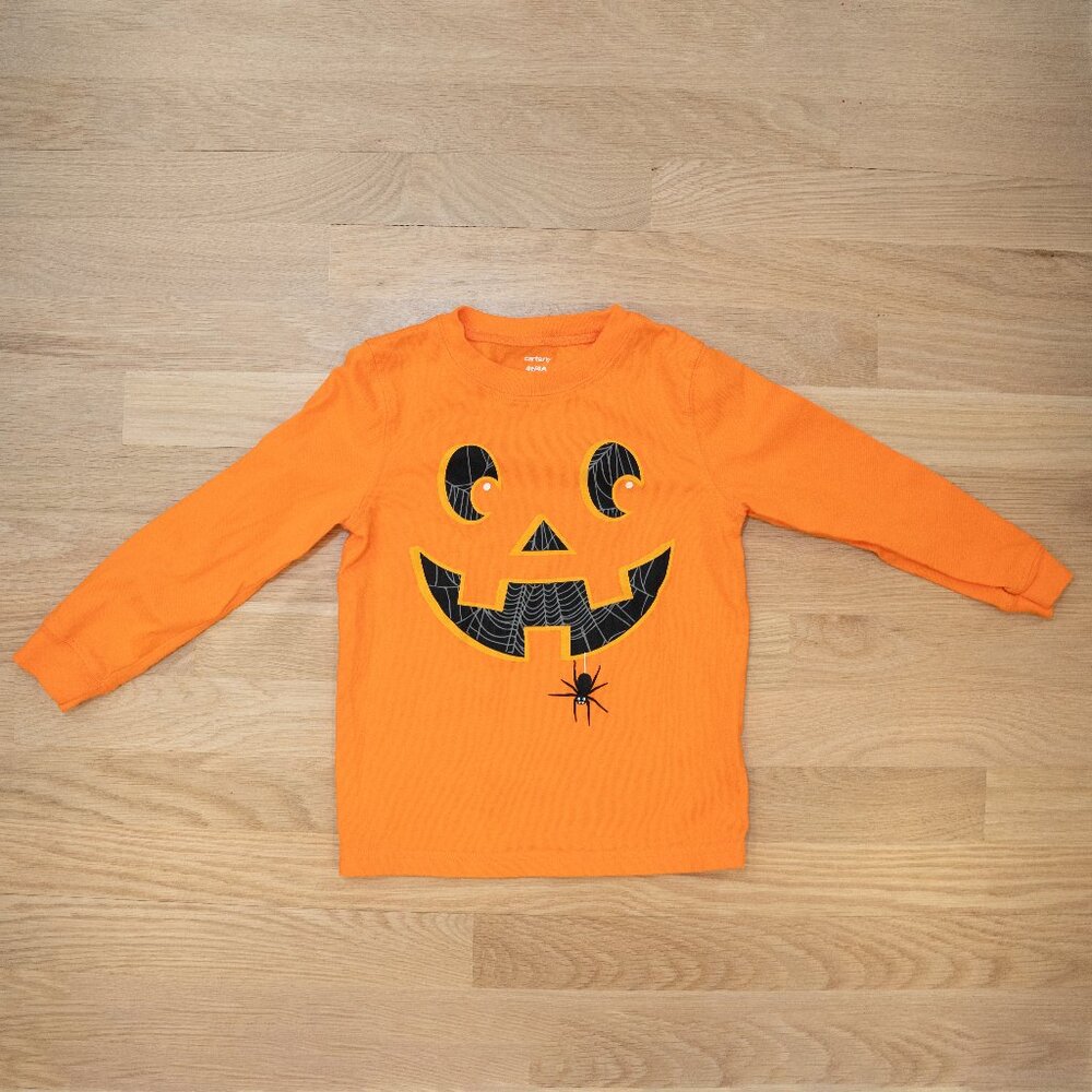 Halloween Pumpkin Shirt, 4T and 5T